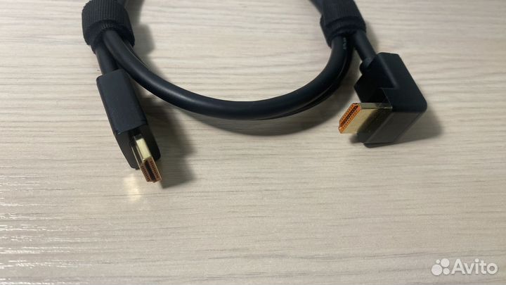 Кабель hdmi 2.0 1м угловой коннектор
