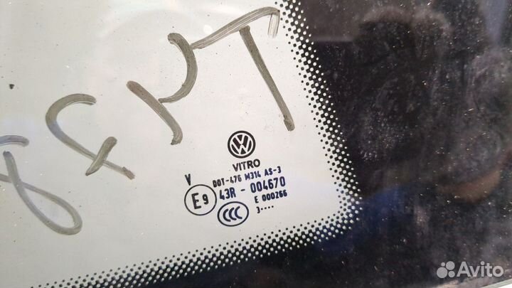 Стекло кузовное боковое правое заднее Volkswagen Beetle