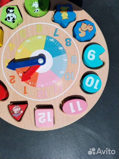 Развивающие часы из дерева