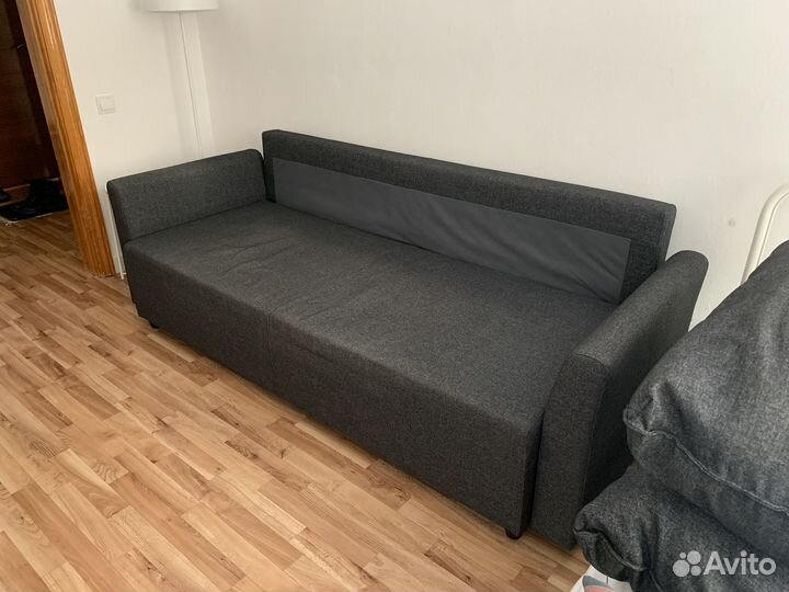 3-местный диван-кровать, темно-серый IKEA Brissund