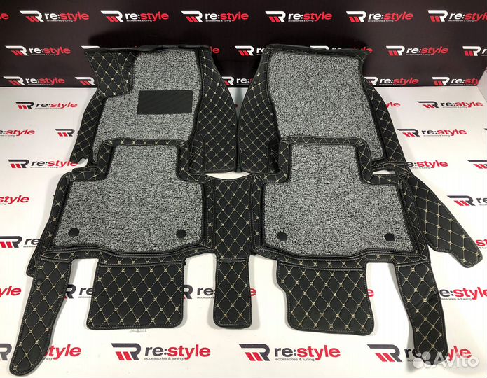 Ковры салона 3D Toyota Rav4 12-19г Левый руль 002