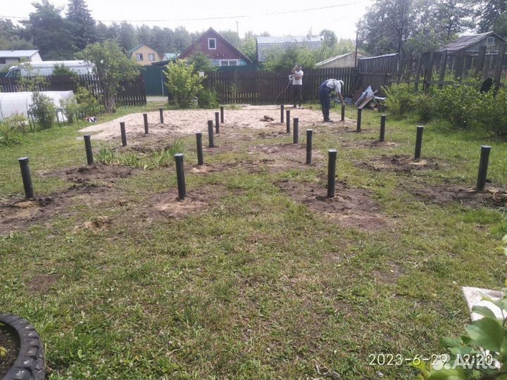 Винтовые сваи + монтаж