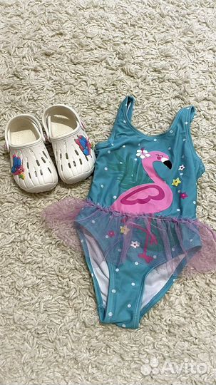 Купальник для девочки и сабо