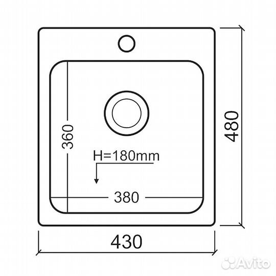 Кухонная мойка Reflection Quadra 43 RF0243BE Беже