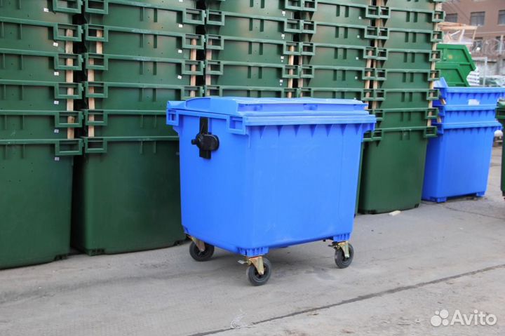 Контейнер для мусора 1100л пластиковый