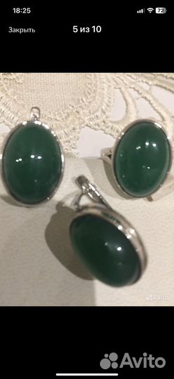 Серьги из хризопразом