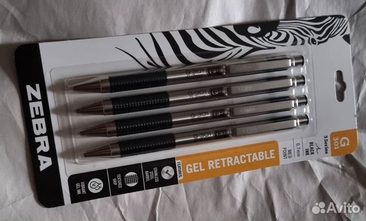 Гель ручка Zebra Pen G-301 ориг. металл
