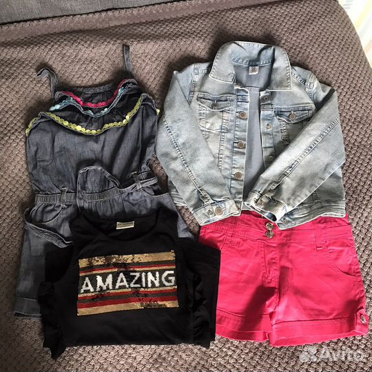 Летние вещи на девочку 128