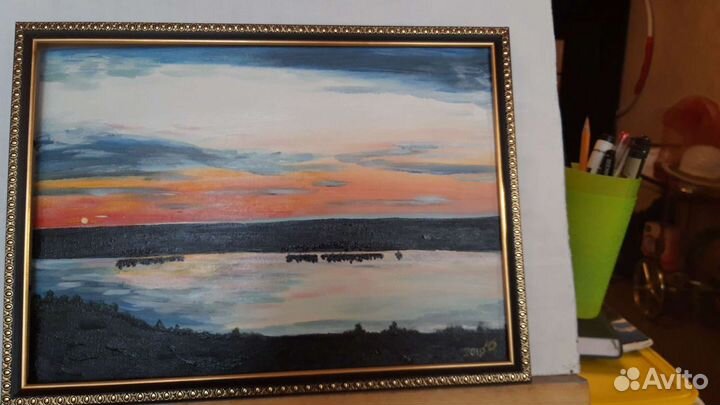 Картина маслом Расвет Есенинская Русь