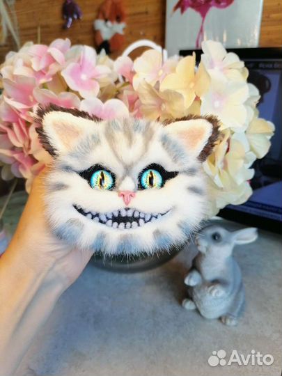 Брошь Чеширский кот