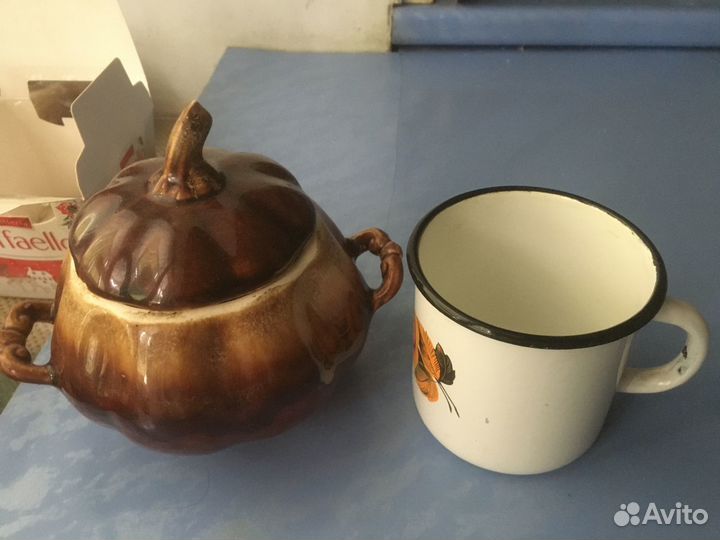 Посуда СССР (60-80 гг.), сковорода, чеснокодавка