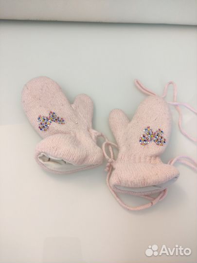 Варежки Chobi Италия + Шапочка и шарф шерсть р.50