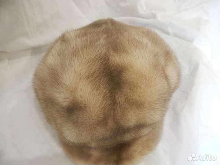 Берет женский норковый светлый