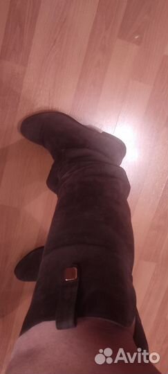 Зимние новые замшевые сапоги, евро зима,мех иск