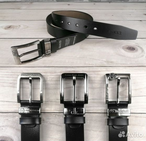 Ремни мужские из натуральной кожи разные бренды