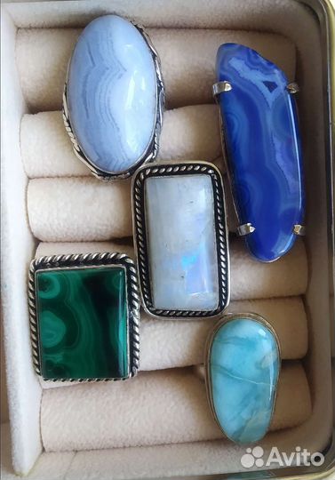 Серебряные кольца и серьги