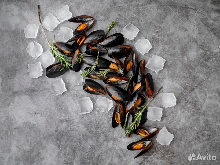 Мидии в ассортименте
