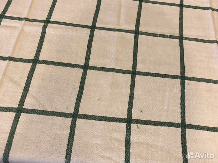 Скатерть белая зеленая на стол СССР