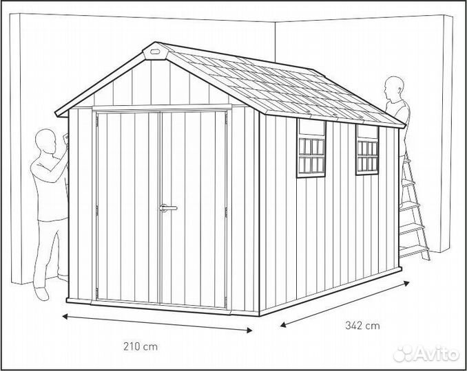 Хозблок сарай для дачи Keter oakland 7511