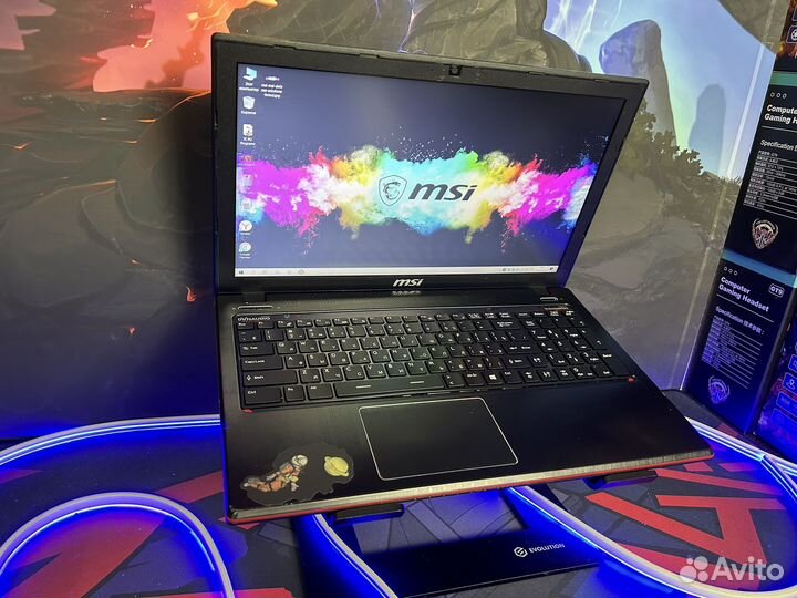 Игровой ноутбук MSI i7 GTX 16озу 4gb видео SSD