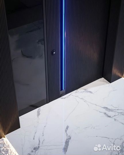 Входная дверь премиум с вставками из стелка