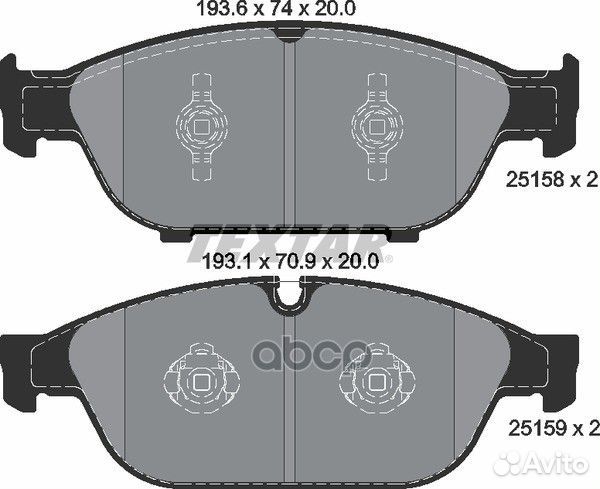 Колодки тормозные дисковые с противошумной плас