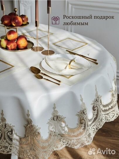 Скатерть на заказ из эко-кожи с отделкой