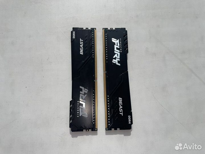 Оперативная память ddr4 16gb (8gbx2) kingston Fury