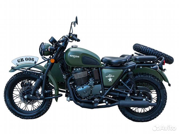 Мотоцикл с коляской groza defender 500 (EFI)