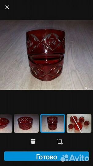 Вазы из цветного стекла СССР