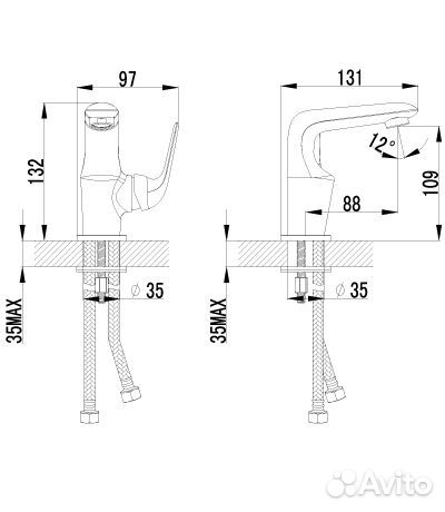 Смеситель Lemark plus Advance LM1206C для умывальника