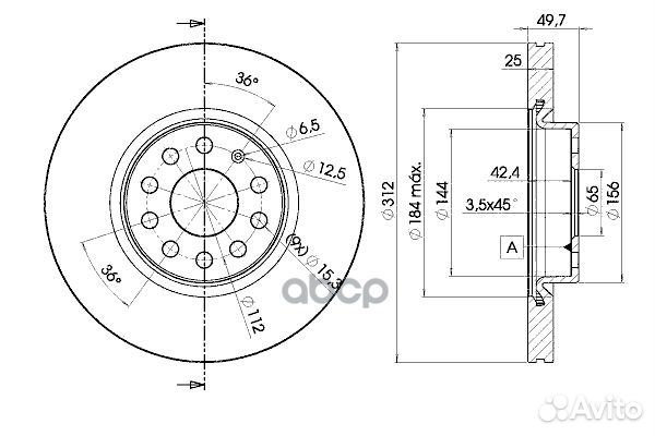 78BD5618-2 к-кт дисков тормозных передних 2шт