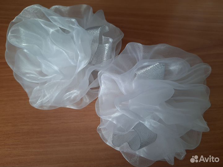 Банты для волос белые