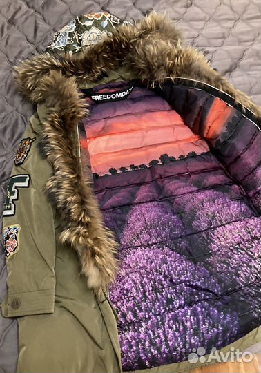 Куртка Парка с натуральным мехом женская