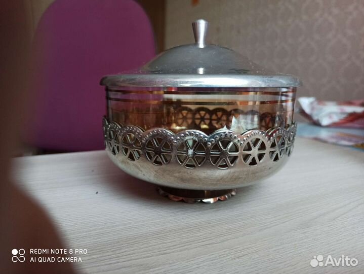 Конфетница мельхиор СССР