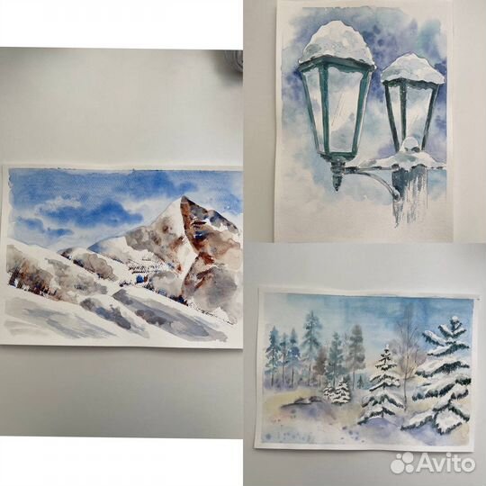 Акварель. Зима