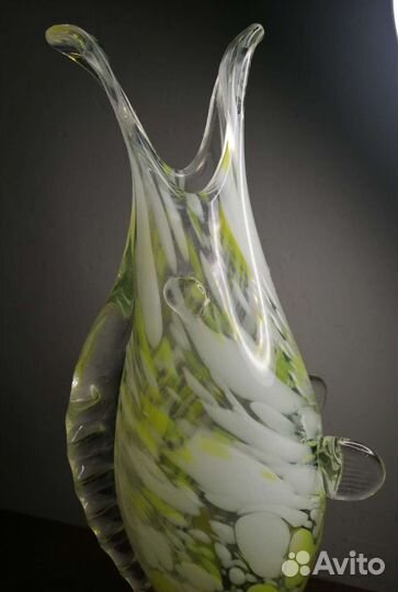 Рыба 35 см графин штоф цветное выдувное стекла