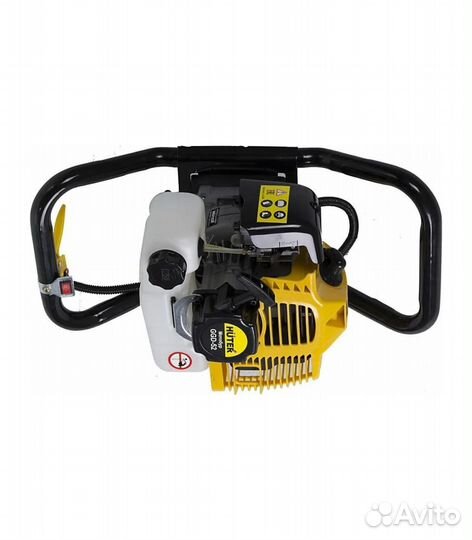 Мотобур huter GGD-300, 2000 Вт, желтый, черный