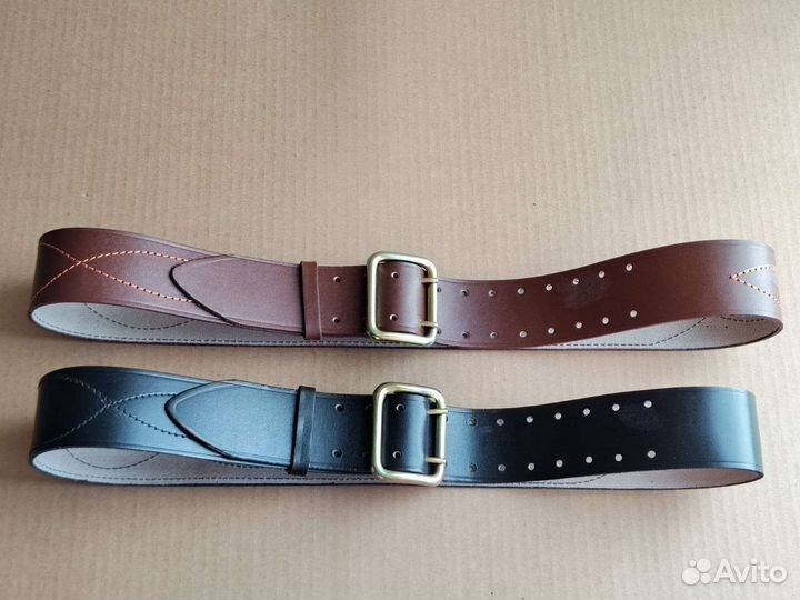 Ремни офицерские черные/коричневые разм 1,2,3,4,5