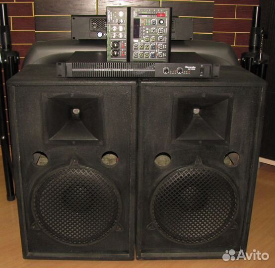 Колонки FA-Pro 1000W 2ш Усилитель ST Микшер Lomeho