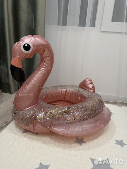Детский круг для плавания купания фламинго