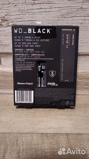 1Tb WD Black SN850X PCIe 4.0 SSD(Новый)