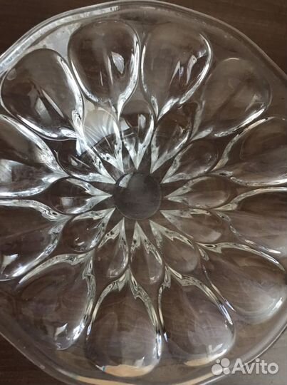 Ваза для фруктов лзхс, хрусталь, Глазки, СССР