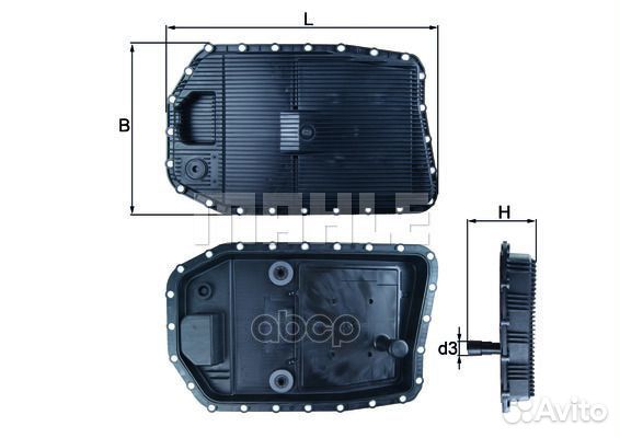 Фильтр АКПП + прокладка HX154 Mahle/Knecht