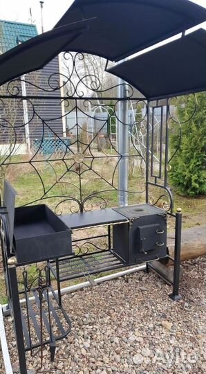 Мангал с крышей