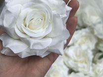 Искуственные розы белые новые (головы)