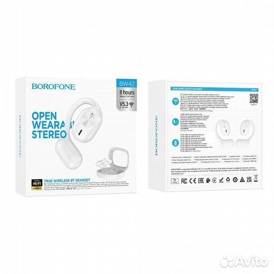 BT TWS Гарнитура borofone BW-42 White