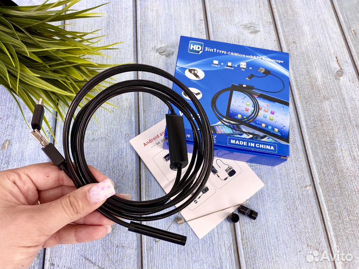 Эндоскоп HD 3в1 Android и пк 2м