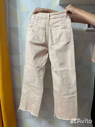 Широкие джинсы нежно-розовые из Sin Say 34 размер