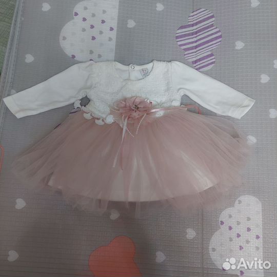 Платье для новорожденной девочки 74